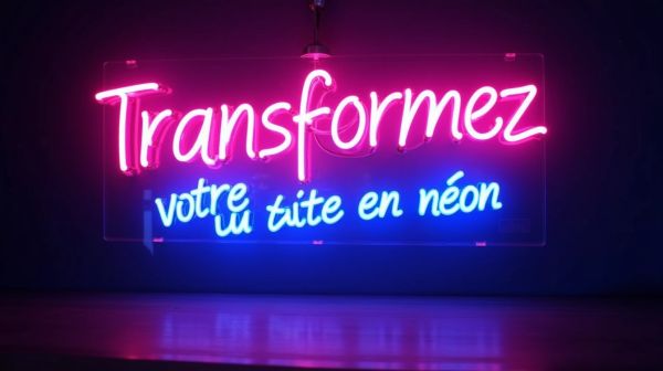 Transformez votre texte en néon personnalisé pour un effet unique